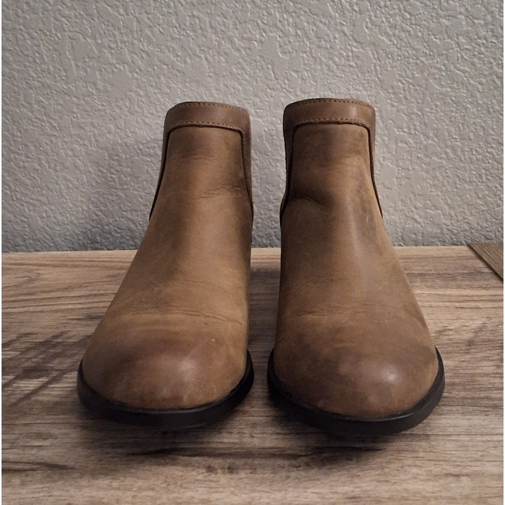 Sorel Lolla Boots Waterproof Cut Out Ankle Booties Women's‎ Size 6 Tan Gray
